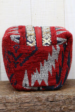 Load image into Gallery viewer, VELVETEEN IKAT JACQUARD ORIGAMI MAKEUP BAG