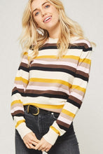 Load image into Gallery viewer, MULTI COLOR STRIPE SWEATER