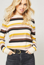 Load image into Gallery viewer, MULTI COLOR STRIPE SWEATER