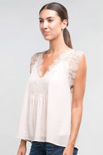 Load image into Gallery viewer, PUCKERED CHIFFON LACE BLOUSE
