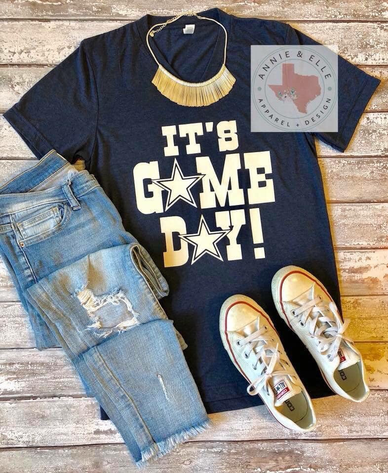 COWBOYS IT’S GAME DAY NAVY VNECK TEE