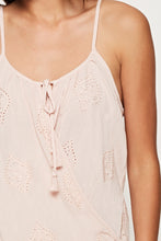 Load image into Gallery viewer, BLUSH CROSS FRONT TASSEL TIE TANK
