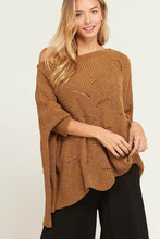 Load image into Gallery viewer, GOLDENROD CHENILLE SWEATER WITH SCALLOPED HEM