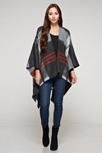 Load image into Gallery viewer, PLAID SCARF PONCHO