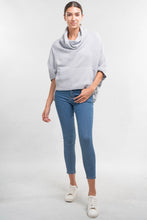 Load image into Gallery viewer, 3/4 SLEEVE FUNNEL NECK SWEATER WITH KANGAROO POCKET